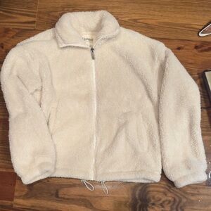 UpWest Cream Fleece Zip-Up Jacket